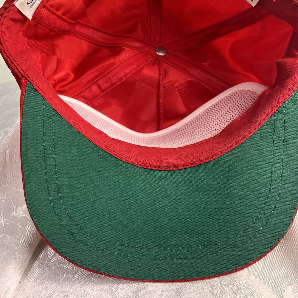 Vintage Somers Indiana Snapback Hat Red Checkerboard Nylon Rope Trim Trucker Cap - Picture 9 of 10